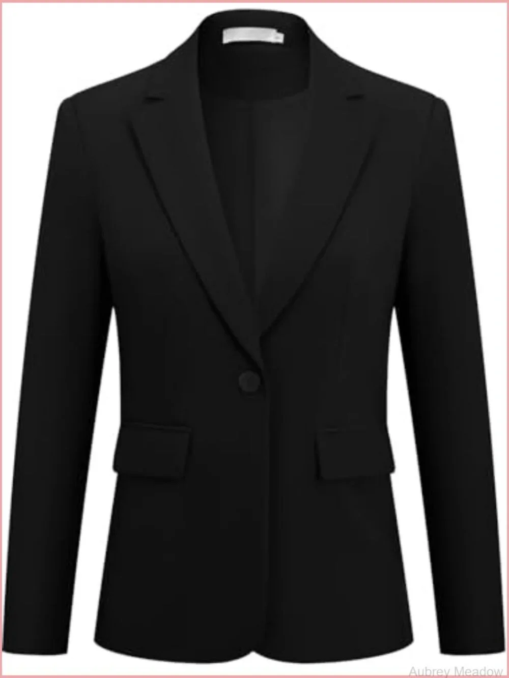 Open Front Long Sleeve Blazer with Notch Lapel and Pockets